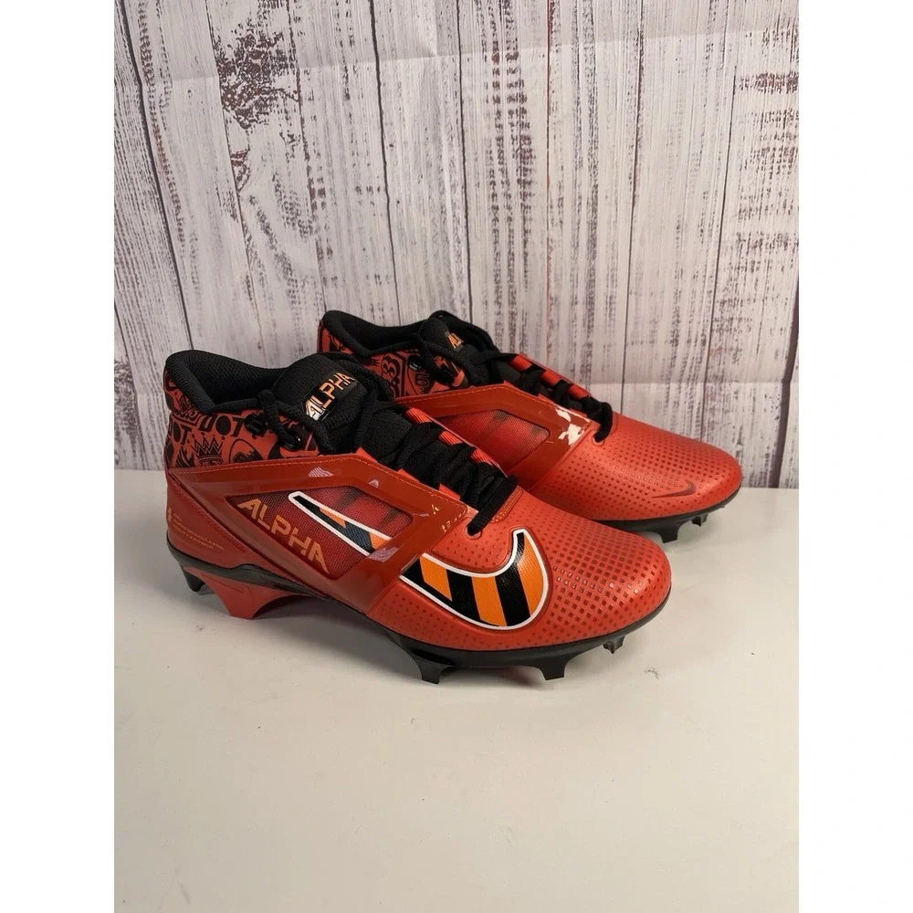 Nike Alpha Menace 4 Pro NRG Picante Football Cleats Orange FQ3984-600 Size 7.5